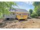 Backyard with new wood deck and landscaping at 914 Saluda St, Rock Hill, SC 29730