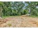 Large backyard with a mound of dirt and surrounded by lush trees offering privacy at 914 Saluda St, Rock Hill, SC 29730