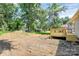 Large backyard with new wood deck at 914 Saluda St, Rock Hill, SC 29730