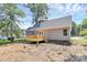 Backyard with new wood deck and landscaping at 914 Saluda St, Rock Hill, SC 29730