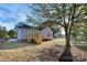 The backyard of this home features a deck with stairs and a partial lawn at 914 Saluda St, Rock Hill, SC 29730