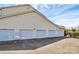 Row of garages on a sunny day. Perfect for storing cars or other vehicles at 10663 Hill Point Ct, Charlotte, NC 28262