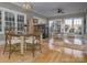 Charming dining area with fireplace and scenic views, perfect for intimate meals and gatherings at 110 49Th Avenue Nw Pl, Hickory, NC 28601