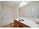 Bright bathroom with a shower and vanity at 1219 Catawba Run Rd, Lowell, NC 28098