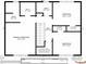 Second floor plan showcasing bedrooms, bathrooms, closets and hall. Total 909 Sq Ft at 1448 Morrocroft Trl, Gastonia, NC 28054