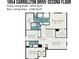 Second floor plan featuring primary bedroom, primary bath, bedrooms, laundry, and Gathering room at 1854 Carrollton Dr, Indian Trail, NC 28079