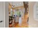 Bright living room with vaulted ceilings, hardwood floors, and access to the outdoor deck at 3196 Stonemill Path, Sherrills Ford, NC 28673
