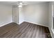 Bright bedroom with updated flooring, a ceiling fan, and natural light from a window at 510 Newport Dr, Salisbury, NC 28144