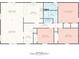 Detailed floor plan featuring the layout of rooms including the kitchen, bedrooms, and living spaces at 9136 Ladson Rd, Indian Land, SC 29707
