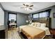 Cozy bedroom features a wooden headboard, soft lighting, and neutral tones that create a restful atmosphere at 976 Pointview Ln, Lincolnton, NC 28092