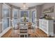 This breakfast nook features a coffee bar and windows with wooded views at 10032 Hunters Trace Dr, Concord, NC 28027