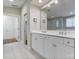 Bathroom vanity features double sinks and lots of storage at 1131 S Kings Dr, Charlotte, NC 28207
