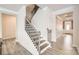 Light-filled entryway with staircase and views of the front door at 120 Hornbeam Ln, Mooresville, NC 28117