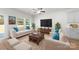 Cozy living room featuring bright, natural light, hardwood floors, and plush, comfortable seating at 1322 Condon St, Charlotte, NC 28216