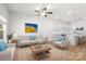 Inviting living room with hardwood floors, neutral tones, and an open layout to the kitchen area at 1322 Condon St, Charlotte, NC 28216