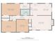 Detailed floor plan showcasing the layout of the home, including the location of the kitchen and bedrooms at 1327 Santee St, Charlotte, NC 28208