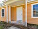 Inviting covered porch with a classic front door, creating a warm and charming entrance to the home at 1327 Santee St, Charlotte, NC 28208