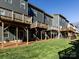 View of backyard from multiple decks of newly built townhomes at 1814 Shumard Ln, Charlotte, NC 28205
