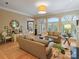 Living room with fireplace, hardwood floors, and plenty of natural light at 4510 Old Course Dr, Charlotte, NC 28277