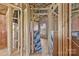 Interior view highlighting exposed framing, offering a glimpse into the home's construction and design possibilities at 513 Harrel St, Salisbury, NC 28144