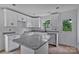 New kitchen featuring granite countertops, white cabinets, and a kitchen island at 513 Harrel St, Salisbury, NC 28144