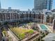 Beautiful complex featuring meticulously landscaped courtyard, fountain, and pool at 300 W 5Th St # 344, Charlotte, NC 28202