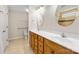 Bathroom featuring double sinks, lots of counter space, and modern fixtures at 4323 Wiregrass Rd, Indian Land, SC 29707