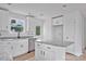 Bright, unfinished kitchen with white cabinetry, granite countertops, and an island for additional workspace at 515 Harrel St, Salisbury, NC 28144