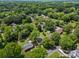 A picturesque neighborhood with tree-lined streets and charming homes from an aerial perspective at 5316 Rupert Ln, Charlotte, NC 28215