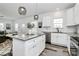 Bright kitchen features granite counters, stainless appliances, and a central island with pendant lighting at 5524 Howard St, Charlotte, NC 28269