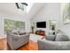 Bright and spacious living room featuring high ceilings and natural light from large windows at 615 Vega Nw St, Concord, NC 28027