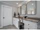 Bright bathroom with dual vanities, modern fixtures, and ample counter space at 108 N Oakwood Dr, Kings Mountain, NC 28086