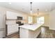 Contemporary kitchen with stainless steel appliances, a large island, and an open layout at 1429 Edgewood Dr, Rock Hill, SC 29730