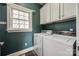 Laundry room equipped with washer, dryer, and white cabinets at 1790 Faires Rd, Rock Hill, SC 29730