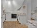 Laundry room featuring side-by-side washer and dryer with built-in countertops and shelving at 4536 Rustling Woods Dr, Denver, NC 28037