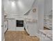 A laundry room features a washer, dryer, countertops, storage, and shelving at 4536 Rustling Woods Dr, Denver, NC 28037