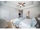 Spacious main bedroom featuring a decorative trey ceiling, with a TV on dresser at 758 Waterscape Ct, Rock Hill, SC 29730