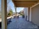 Covered patio area with stone pavers and view of backyard at 9786 Verdun Ct, Fort Mill, SC 29707