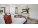 Bedroom with bed, accent pillows, side table, and doorway at 1749 Archdale Dr, Charlotte, NC 28210