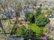 Bird's eye view of the back of this home, showcasing a green lawn, lush landscaping, and mature trees at 234 N Race St, Statesville, NC 28677