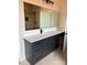 Bathroom with stylish black hardware, expansive countertop, and modern design at 1370 Coppergate Dr, Salisbury, NC 28147