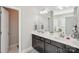 This bathroom features a double sink vanity, a large mirror and white countertops at 205 Cowboys Cir, Rock Hill, SC 29732