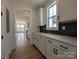 Stylish kitchen with white cabinetry, black backsplash, and modern appliances at 263 Luray Way # 444, Rock Hill, SC 29730