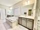 Bathroom featuring double sinks, soaking tub, and recessed lighting at 278 W Waterlynn Rd, Mooresville, NC 28117