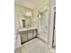 Modern bathroom featuring a glass-enclosed shower and sleek vanity with ample counter space at 278 W Waterlynn Rd, Mooresville, NC 28117