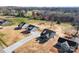 Aerial view showcasing homes with long driveways and ample space in a rural setting at 4005 Miller Rd, Salisbury, NC 28147