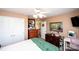 Bedroom with neutral walls, carpet, ceiling fan, large closet and dresser at 625 Circle Trace Rd, Monroe, NC 28110