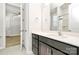 Bathroom with a modern vanity and tile floors at 9650 Liberty Hill Dr, Mint Hill, NC 28227