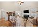 Bright living room offering an open floorplan, fireplace, and hardwood flooring at 1736 Townsend Ln, Rock Hill, SC 29730