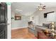 Open-concept living room offering a seamless flow to the kitchen and dining area at 301 N 4Th Ave, Maiden, NC 28650